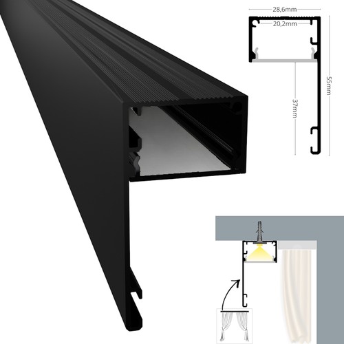 Profilo alluminio per - alluminio, tende