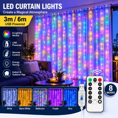 Luci per tenda led - led, 8
