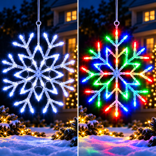 1pz led fiocco neve - 50, di